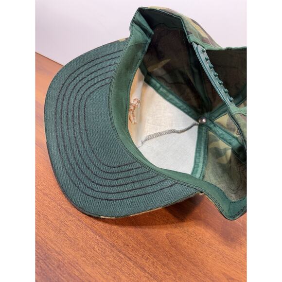 Vintage 90s Whitetail Deer Camo Hat Cap SnapBack Hunting Archery - Picture 9 of 9